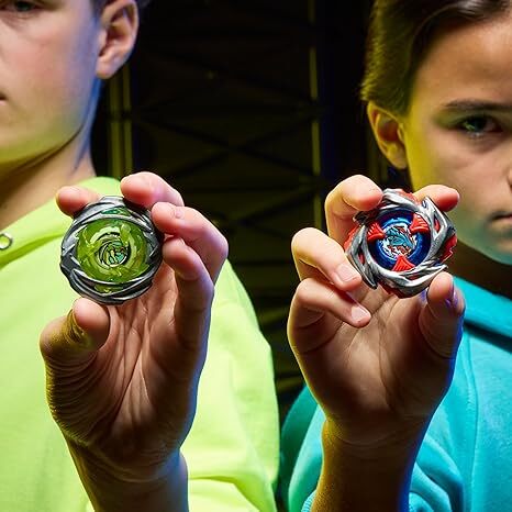 Alternative view of Beyblade X Drop Attack Battle Set With Beystadium Arena, 2 Takara Tomy Tops & Launchers, Impact Drake 9-60Lr & Hover Wyvern 3-85N, Battling Game Toys, Ages 8+