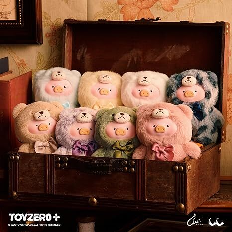 Alternative view of Official Lulu The Piggy Blind Box-Vintage Teddy Shop Series Plush Keychain Blind Boxes Figures Cute Stuffed Animals Mystery Box Collectibles Toys Home Decorations Birthday Gifts, Single Box