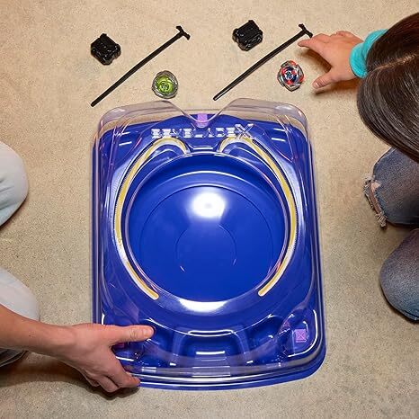 Beyblade X Drop Attack Battle Set With Beystadium Arena, 2 Takara Tomy Tops & Launchers, Impact Drake 9-60Lr & Hover Wyvern 3-85N, Battling Game Toys, Ages 8+ - Image 4