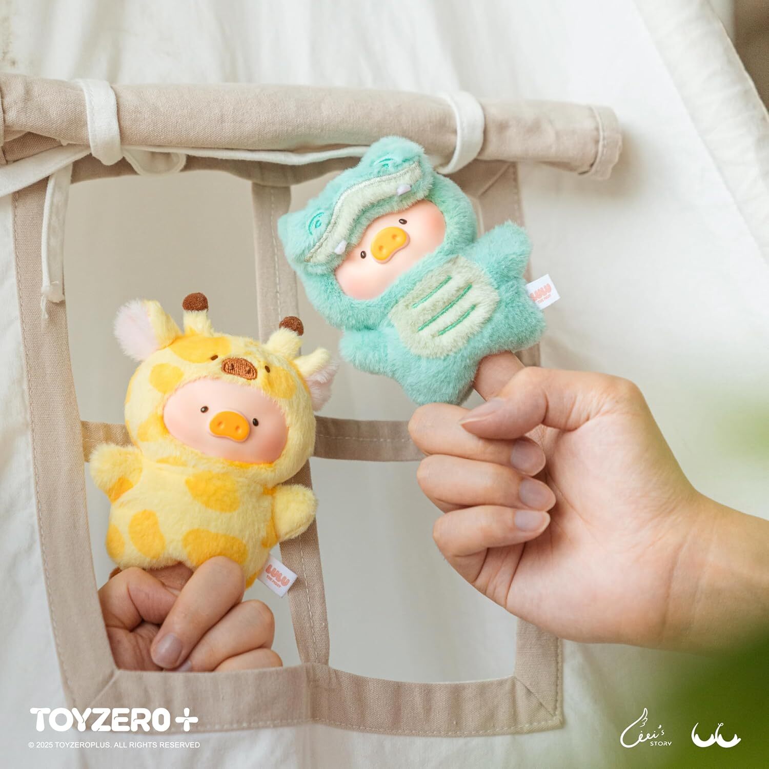 Toyzero+ Lulu The Piggy Blind Box Figures - Puppet Show Series Plush Keychain Blind Boxes Figurines Finger Puppet Toy Cute Stuffed Animals Mystery Box Collectible Decorations Birthday Gift, Single Box - Image 4