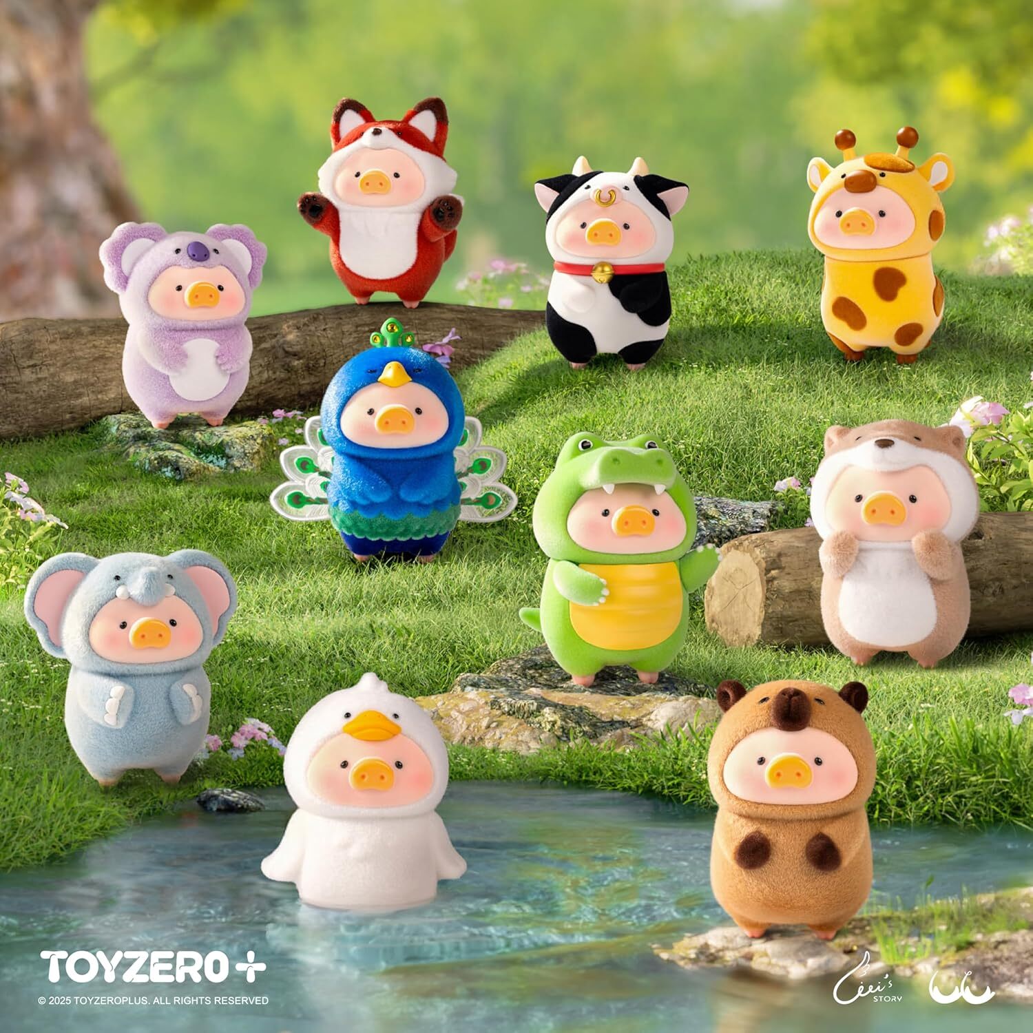 Alternative view of Official Lulu The Piggy Blind Box Figures - Animal Party Series Blind Boxes Mystery Box Cute Animal Figurines Collectible Toys Home Desk Decorations Holiday Birthday Gifts
