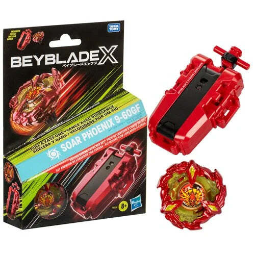 Hasbro Beyblade X Soar Phoenix 9-60Gf Deluxe String Launcher Set