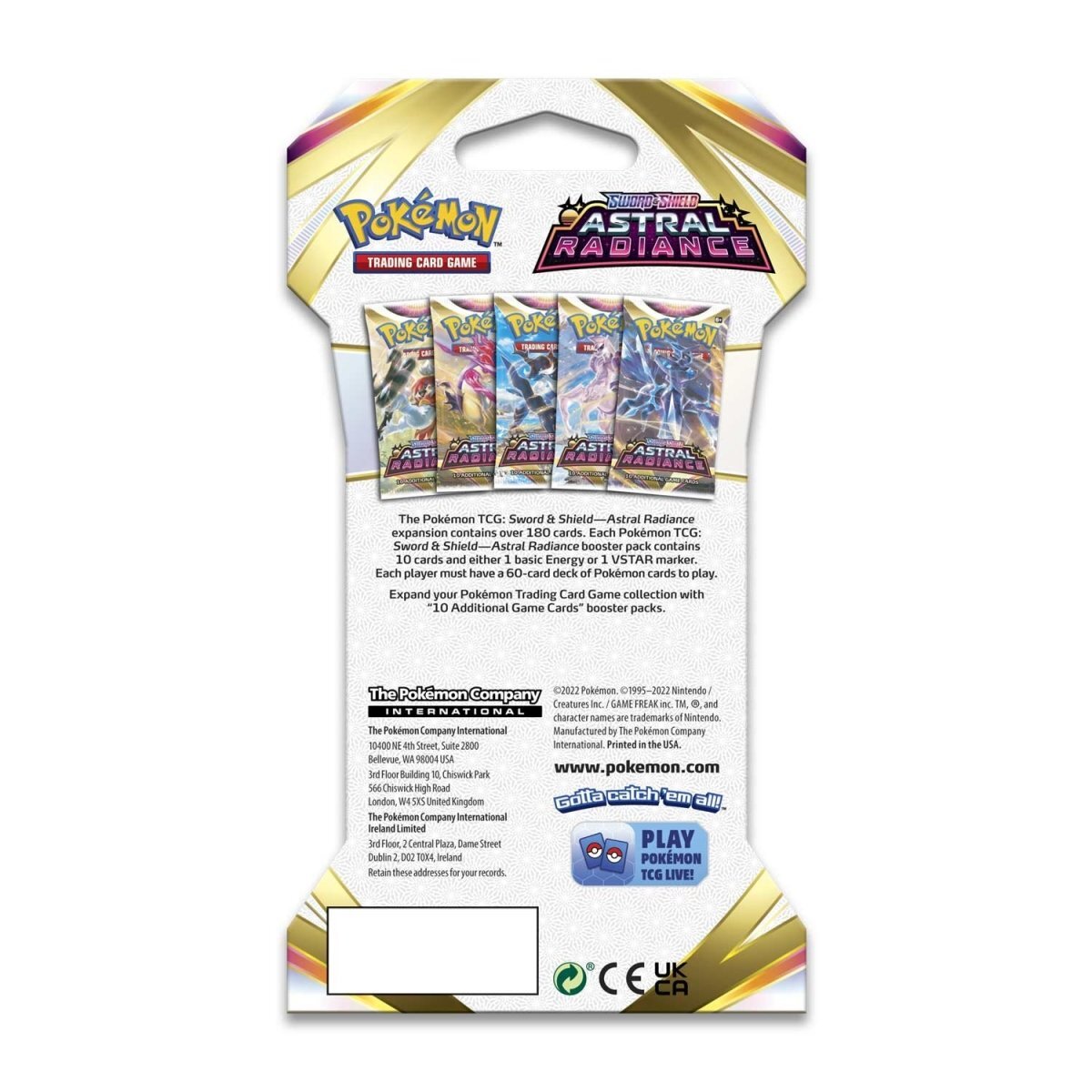 Pokemon Sword & Shield- Astral Radiance Sleeved Booster Pack - Image 7