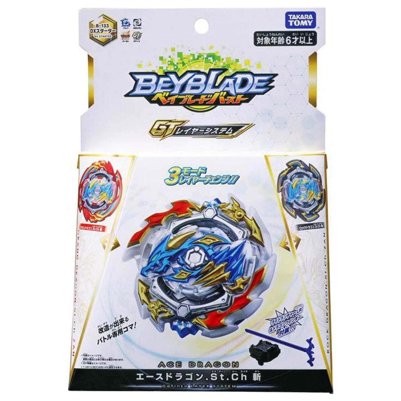 Takara Tomy Beyblade Burst Gt B-133 Dx Starter Ace Dracon.St.Ch Zan
