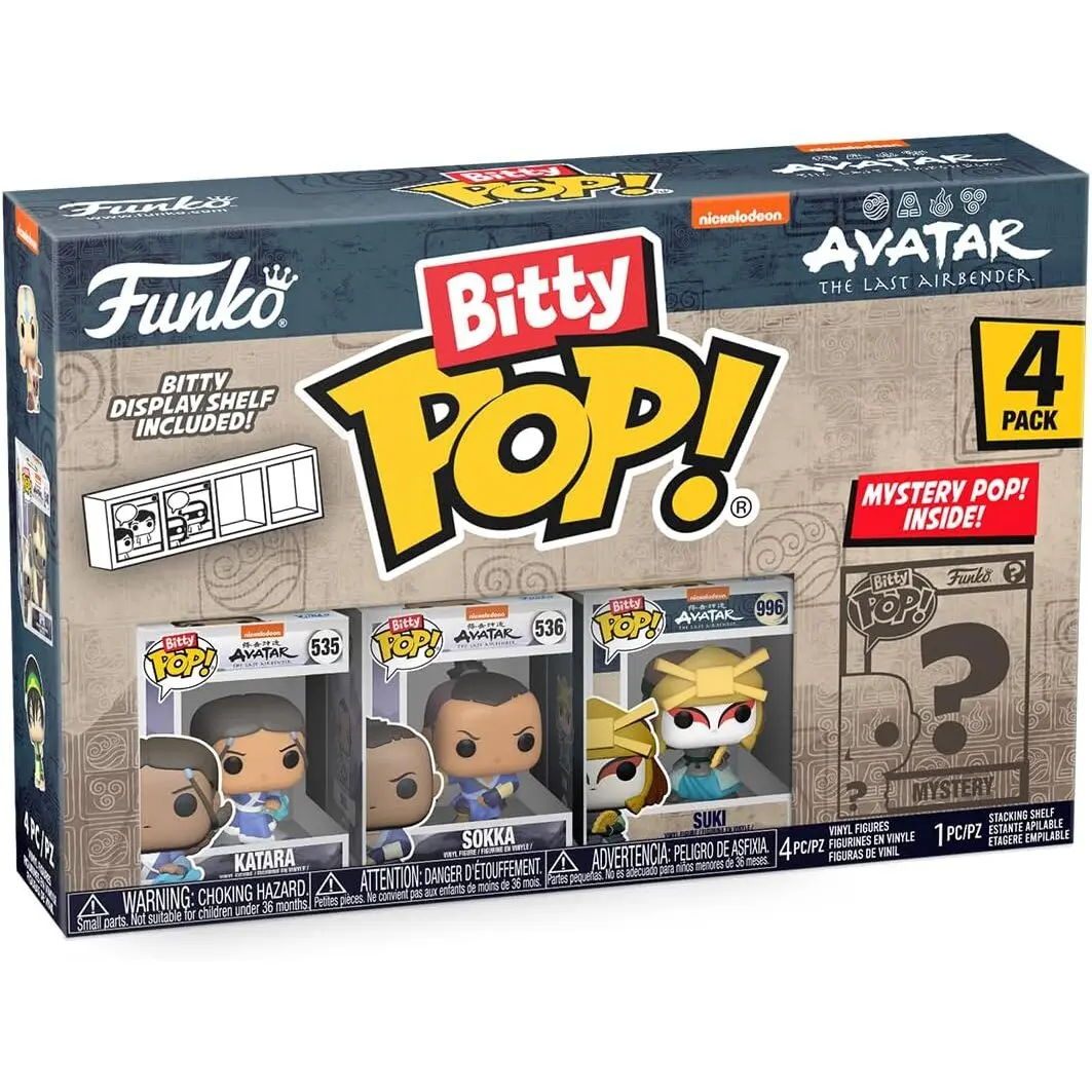 Funko Bitty Pop! Avatar: The Last Airbender - Katara, Sokka, Suki, & A Surprise Mystery Mini Figure - 0.9 Inch (2.2 Cm) Collectable - Stackable Display Shelf Included - Gift Idea - Cake Topper - Image 18