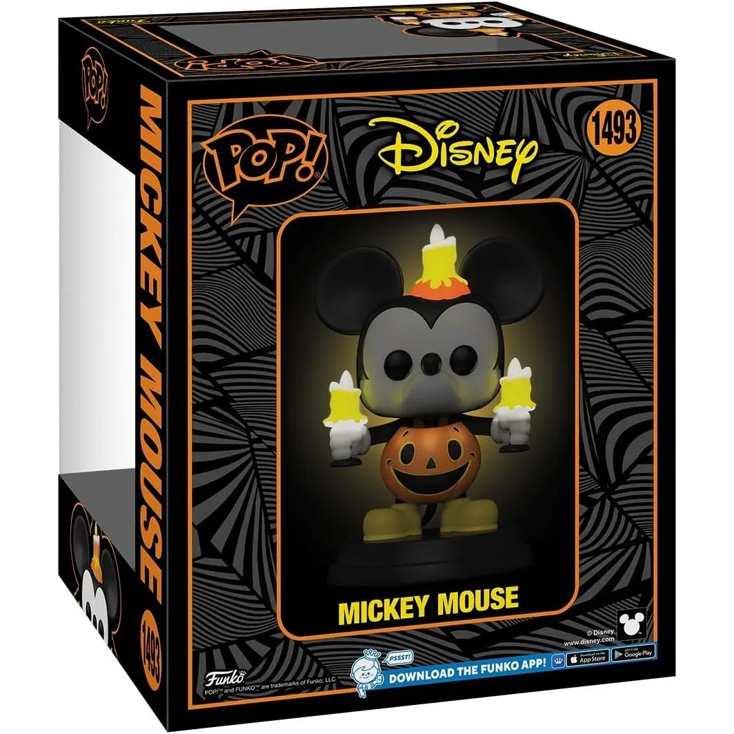 Mickey Mouse Halloween Light-Up Super Funko Pop! Vinyl Figure #1493 - Image 3