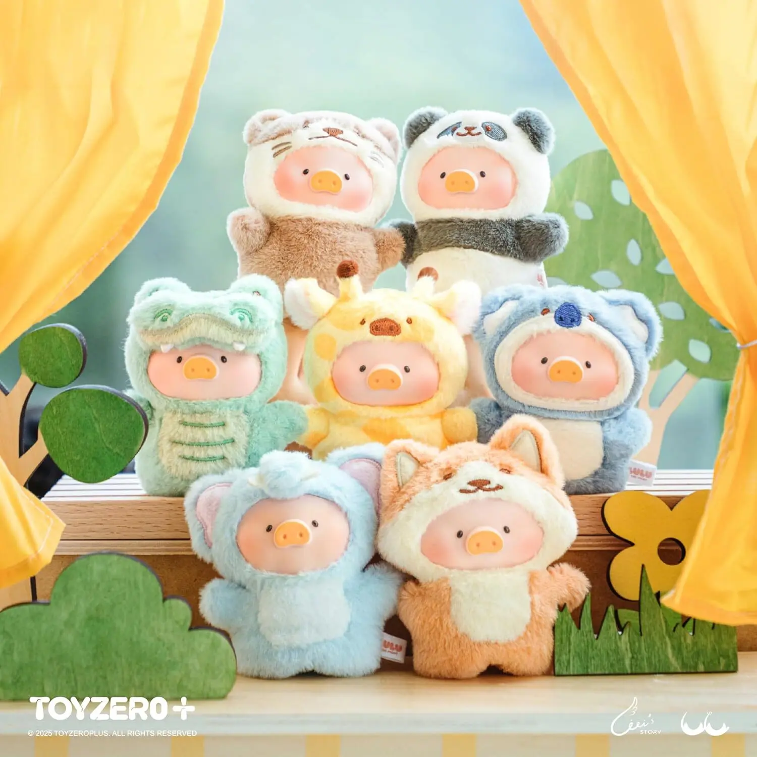 Toyzero+ Lulu The Piggy Blind Box Figures - Puppet Show Series Plush Keychain Blind Boxes Figurines Finger Puppet Toy Cute Stuffed Animals Mystery Box Collectible Decorations Birthday Gift, Single Box - Image 2