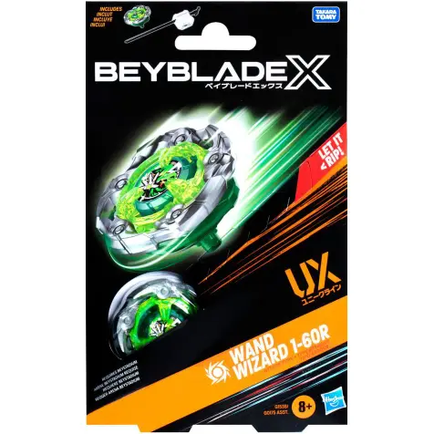 Beyblade X Wand Wizard 1-60R Ux Starter Pack Top And Launcher