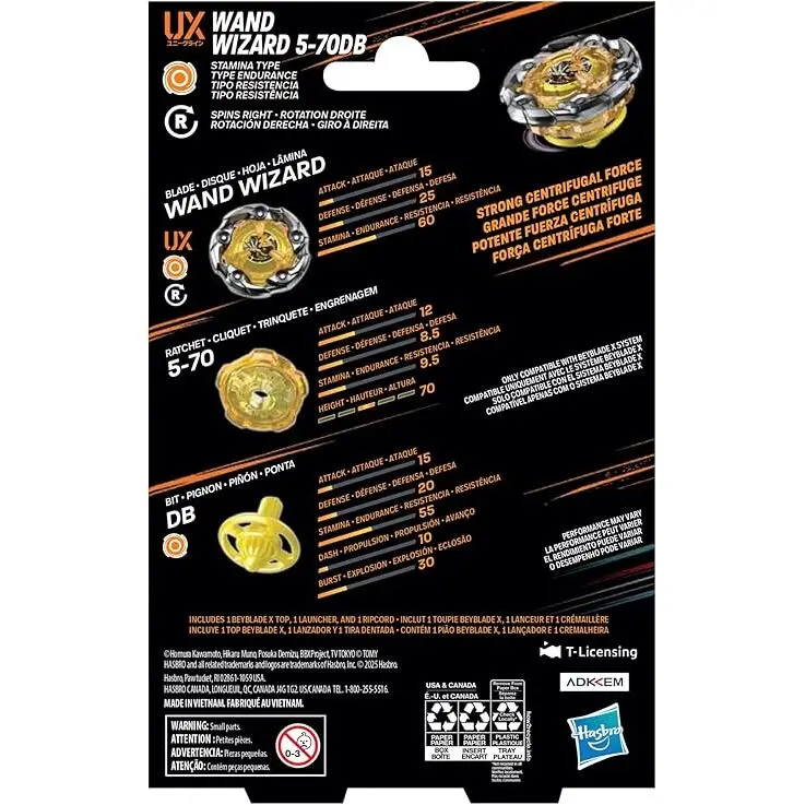 Beyblade X Wand Wizard 5-70Db Ux Starter Pack Top And Launcher - Image 4