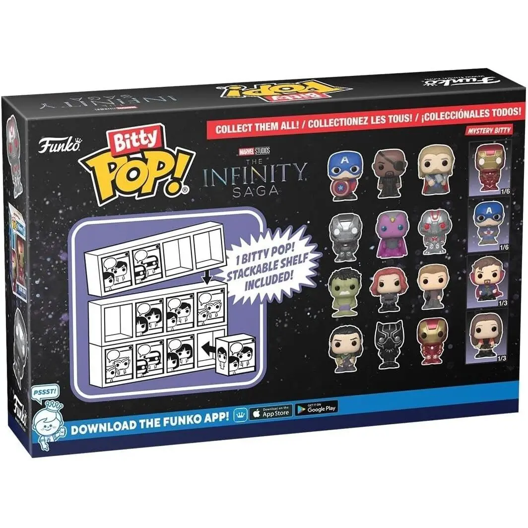 Funko Bitty Pop! Marvel - Hulk And A Surprise Mystery Mini Figure - 0.9 Inch (2.2 Cm) - Marvel Comics Collectable - Stackable Display Shelf Included - Gift Idea - Party Bags Stocking - Image 2