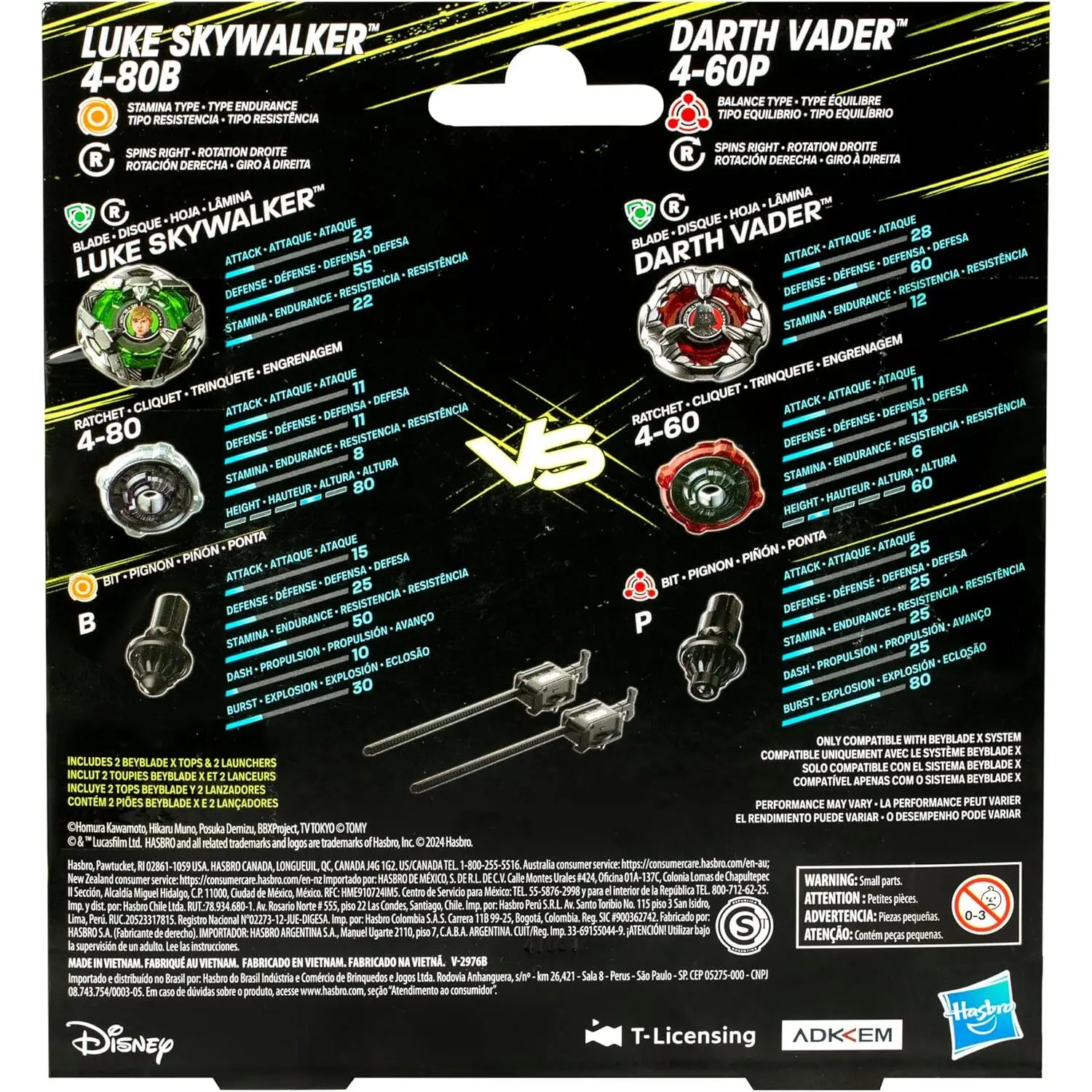 Takara Tomy Beyblade X Limited Edition Bx-00 Double Starter Luke Skywalker And Darth Vader - Image 5