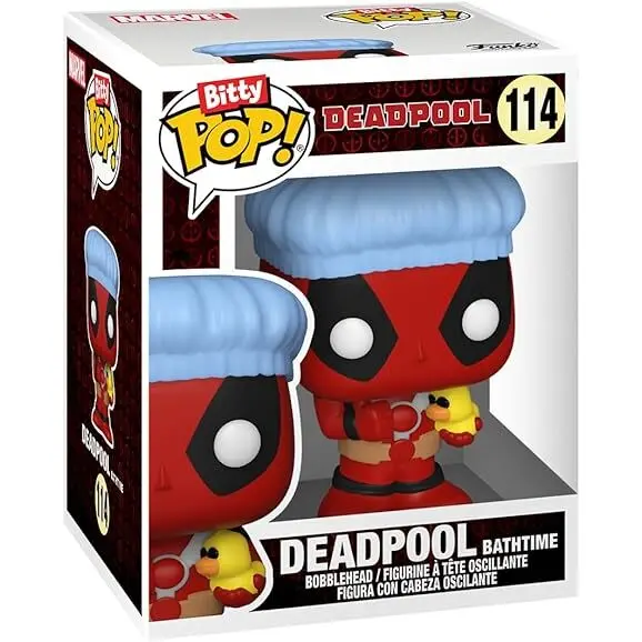 Funko Bitty Pop! Deadpool - Bathtime, 4-Pack And A Surprise Mystery Mini Figure - 0.9 Inch (2.2 Cm) Collectable - Stackable Display Shelf Included - Gift Idea - Party Bags Stocking - Cake Topper - Image 9