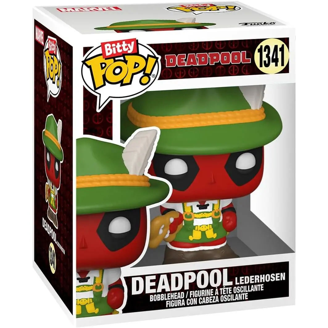 Funko Bitty Pop! Deadpool - Bathtime, 4-Pack And A Surprise Mystery Mini Figure - 0.9 Inch (2.2 Cm) Collectable - Stackable Display Shelf Included - Gift Idea - Party Bags Stocking - Cake Topper - Image 4