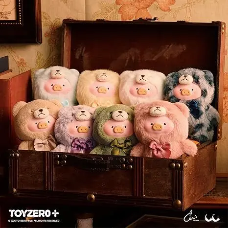 Official Lulu The Piggy Blind Box-Vintage Teddy Shop Series Plush Keychain Blind Boxes Figures Cute Stuffed Animals Mystery Box Collectibles Toys Home Decorations Birthday Gifts, Single Box - Image 2