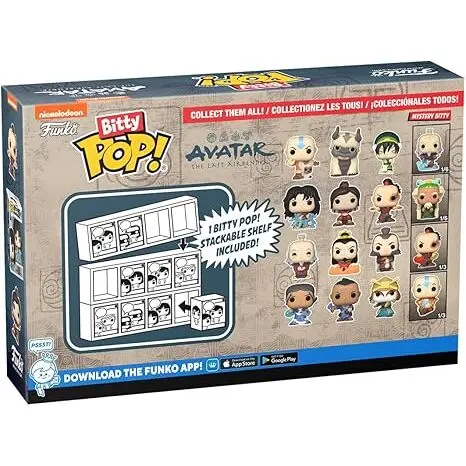 Funko Bitty Pop! Avatar: The Last Airbender - Katara, Sokka, Suki, & A Surprise Mystery Mini Figure - 0.9 Inch (2.2 Cm) Collectable - Stackable Display Shelf Included - Gift Idea - Cake Topper - Image 3